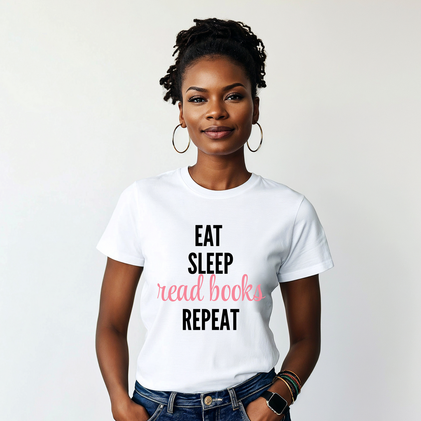 Eat Sleep Read Books Repeat T Shirt