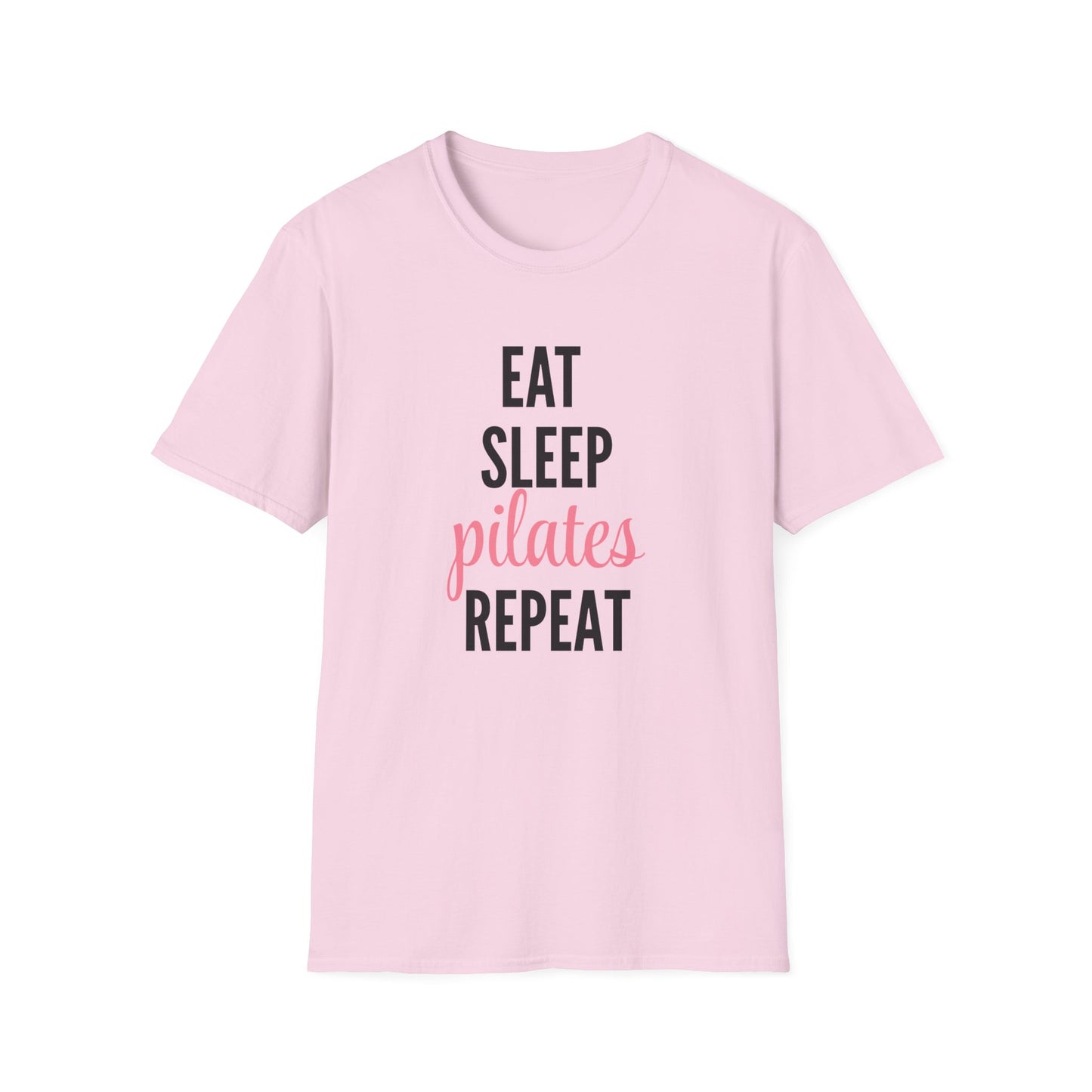 Eat Sleep Pilates Repeat T-Shirt, Motivational Workout Tee, Gift for Pilates Lovers, Fitness Apparel, Casual Unisex Shirt