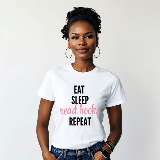 Eat Sleep Read Books Repeat T Shirt